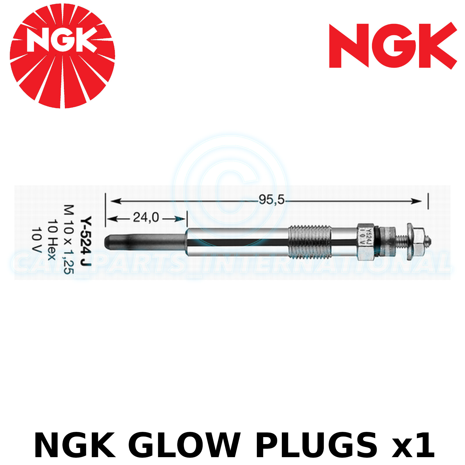 NGK Glow Plug For Ford Transit Connect P65_, P70_, P80_ Box 1.8 TDCi